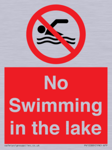 No Swimming in the lake